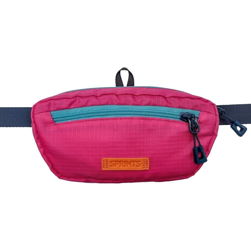 Small Cross Body Bag Unisex Fuchsia Zipper Compact Lightweight